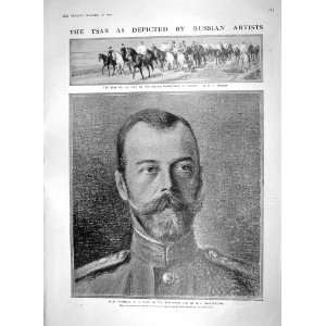 1910 TSAR H.I.M. NICHOLAS SOLDIERS PSKOFF KRAVTCHENKO:  