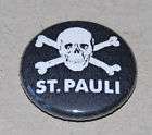 FC ST PAULI SKULL AND CROSSBONES 25MM BADGE FOOTBALL