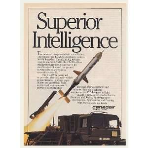  1986 Canadair CL 289 Surveillance System Print Ad (44110 