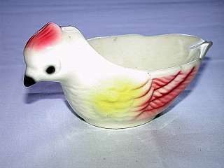 Beautiful Vintage Figural Bird Pottery Ashtray  
