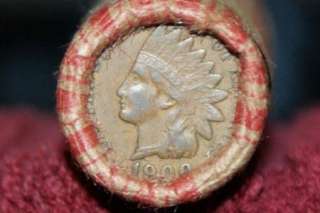   PENNY ROLL 1915 S WHEAT PENNY 1900 FL INDIAN HEAD PENNY SHOWING #37