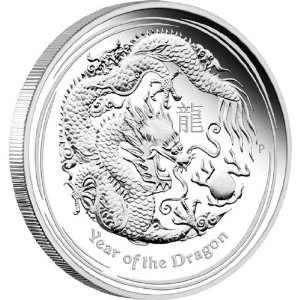 2012   P Australia 1/2 oz Silver Year of the Dragon Coin  In Capsule 