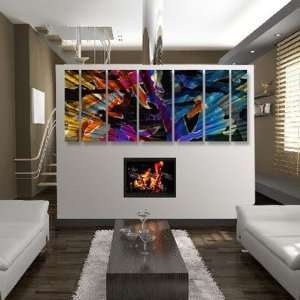   Holographic Wall Art in Black Multi   23.5 x 60 Home & Kitchen