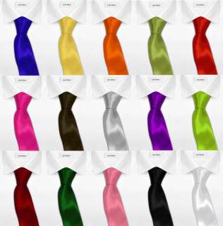 New skinny mens plain necktie color tie (Buy 5 Get 6)  