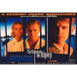   Talented Mr. Ripley Poster 30x40 Matt Damon Jude Law Gwyneth Paltrow