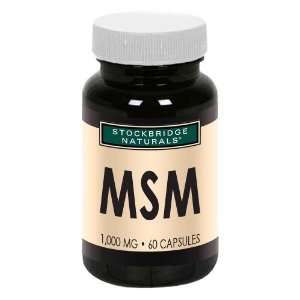  Stockbridge Naturals   MSM 1000   60 capsules: Health 