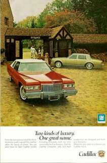 1976 Cadillac Ad ~ Seville & Coupe de Ville Cadillac  