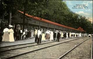SYLVAN BEACH NY O&W RR Train Station c1910 Postcard  
