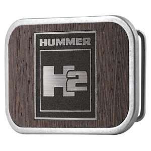   an Authentic, Officially Licensed H2 Car Logo Wood Framed Belt Buckle