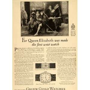   Queen Elizabeth I Cartouche   Original Print Ad