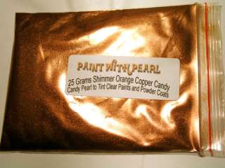 Shimmer Orange Copper candy paint powder coat custom  