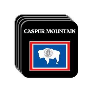 US State Flag   CASPER MOUNTAIN, Wyoming (WY) Set of 4 Mini Mousepad 