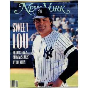  Lou Piniella Autographed/Signed Magazine Page: Sports 