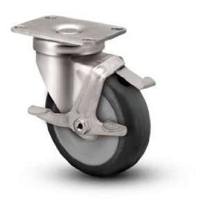  4A02PSB 4 Swivel Caster with Brake Poly Wheel: Home 