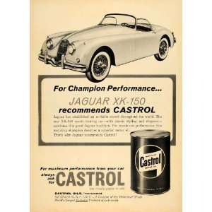   XK 150 Car Castrol Motor Oil   Original Print Ad: Home & Kitchen
