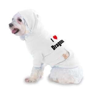   Dragons Hooded T Shirt for Dog or Cat X Small (XS) White: Pet Supplies