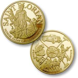 St. Florian   Fireman Theme MerlinGold Challenge Coin