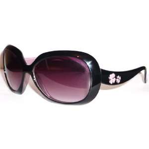 Celebrity Style Sunglasses   Glamorous   With Purple Flower Details