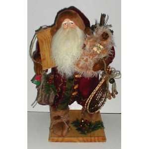  19 Deluxe Woodland Santa on Stand: Home & Kitchen