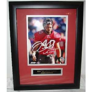  Signed Mike Alstott Picture   Framed 15x19: Sports 