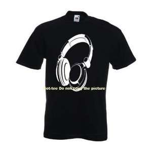  Headphones T Shirt Dj Music Party Shirt Black M 