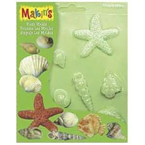   PolyClay Endorsed Makins Sea Shells Push Mold Arts, Crafts & Sewing