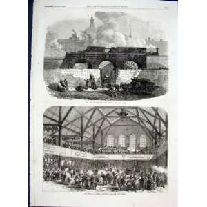  Flert Prison Market Whitechapel London Old Print 1868 