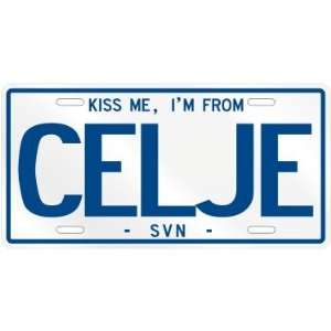  NEW  KISS ME , I AM FROM CELJE  SLOVENIA LICENSE PLATE 