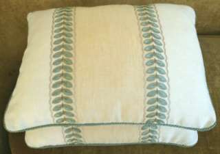 Colefax Fowler Linen Fabric Custom Designer Throw Pillows New Set of 2 