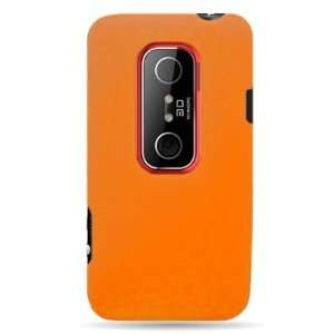   Sleeve ORANGE Rubber Soft Cover Case for HTC EVO 3D (SPRINT) [WCC1095