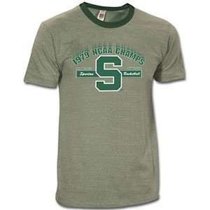  1979 Michigan State Spartans Short Sleeve Ringer T Shirt 