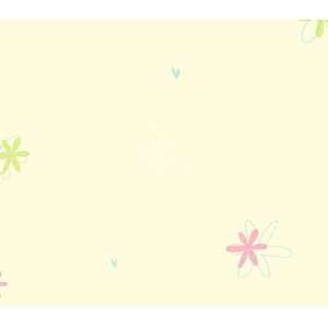    Lime Teal and Pink on Almond Spirograph Daisy Wallpaper Baby