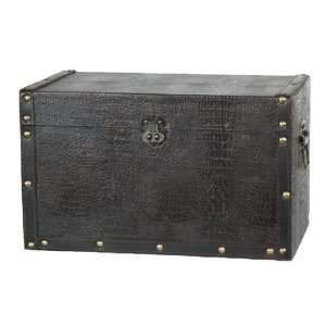  Decorative Leather Wooden Trunk: Home & Kitchen