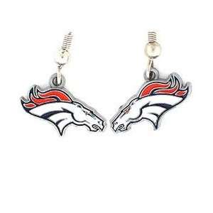 NFL Dangling Earrings   Denver Broncos Logo:  Sports 