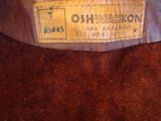 Vtg 60s 70s EAST WEST Handmade OSHWAKON Custom LEATHER HIPPIE BOHO 