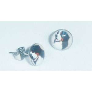  Shop   8mm Stainless Steel Stud Earrings(Pair)   Barney the Dog 