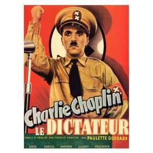  Retro Movie Prints: Great Dictator   Charlie Chaplin Print 