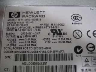 HP DL360 Power Supply DPS 460BB B 361392 001  