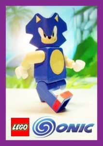 Custom Lego Sonic the Hedgehog Mario Wii DS Minifig!  