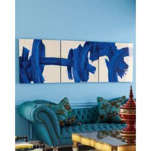  Rosenbaum Fine Art ThreePiece Blue Motion Abstract Art 