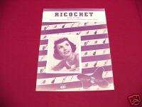 1953 RICOCHET TERESA BREWER LARRY COLEMAN SHEET MUSIC  