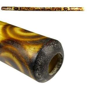  Bamboo Didgeridoo with Wood Burned Designs from Indonesia 