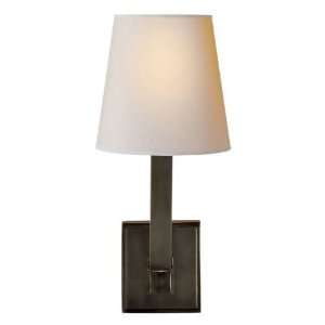 Visual Comfort SL2819AN NP Antique Nickel with Natural Paper Shade 