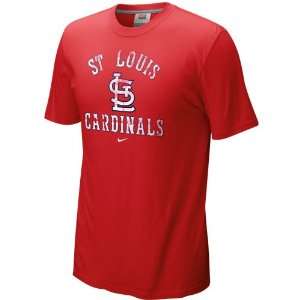  Nike St. Louis Cardinals Red Slidepiece Tri Blend T shirt 