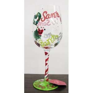   Studio Lolita GLS11 5512G I Love Santa Wine Glass: Everything Else