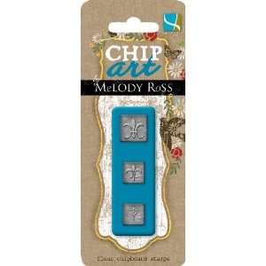 Chip Art By Melody Ross Ornamental Metal Stamp 3 Pack Fleur