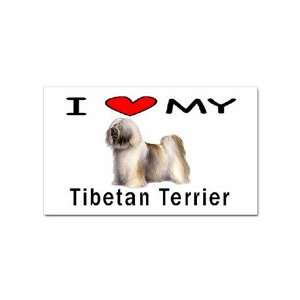  I Love My Tibetan Terrier Rectangular Sticker Everything 