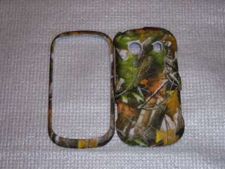 Samsung M350 Seek Phone Cover Camo Green Leaves at Trees with Leather 