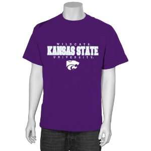  Kansas State Wildcats Purple Block T shirt Sports 