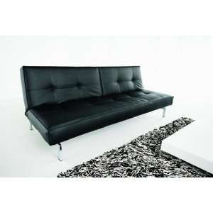 Modloft Black Chrystie Convertible Sofa Modern Designer  